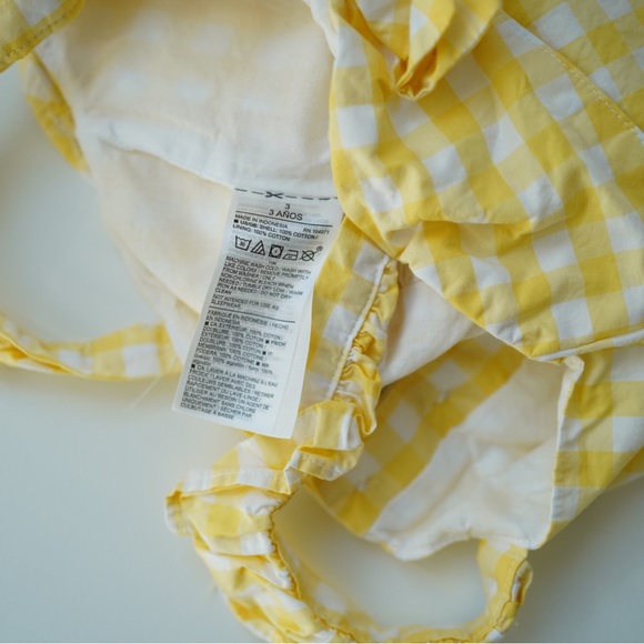 Janie and Jack Gingham Bow Top for little girls size 3 - Picture 5 of 6